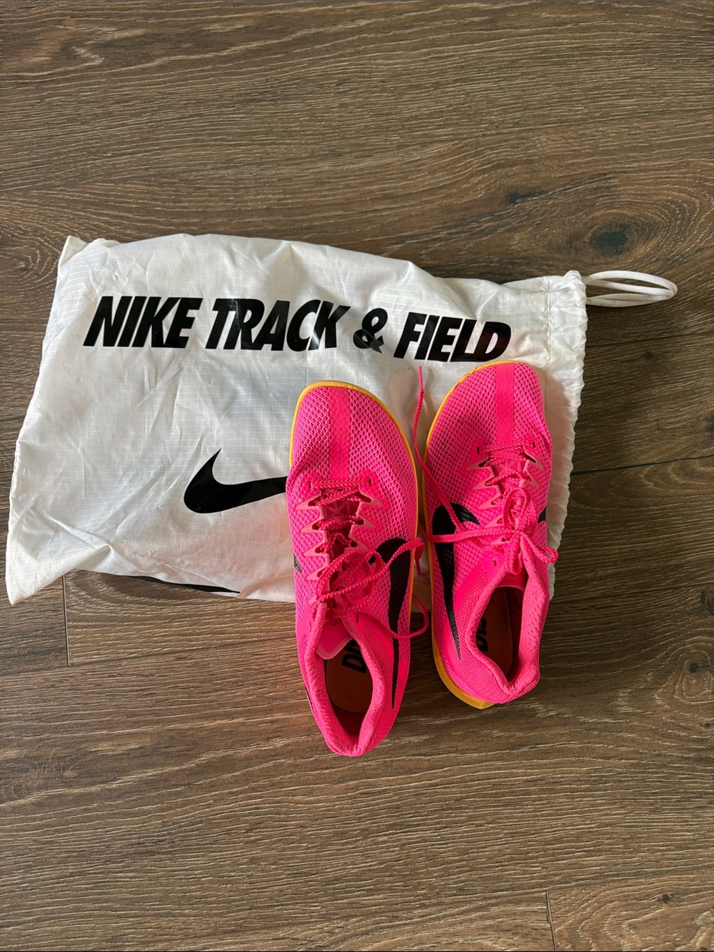 Nike women's Hot Pink Track & Field Spikes
